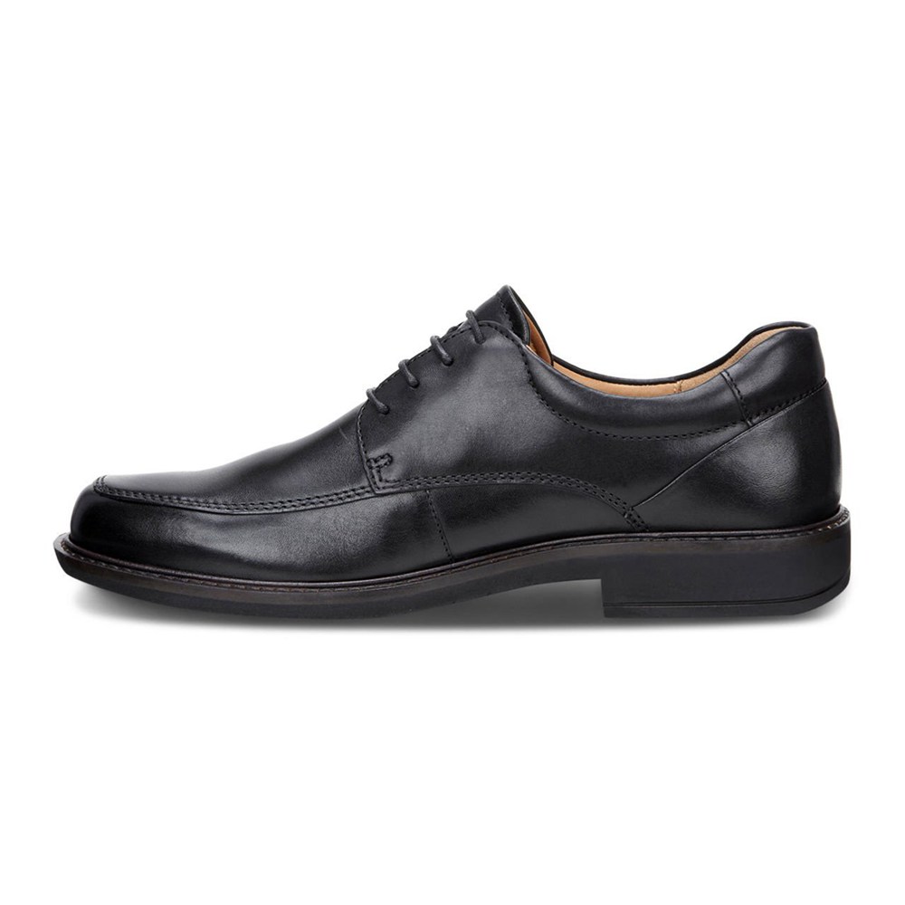 ECCO Mens Dress Shoes Black - Holton Apron Toe Tie - CQK-063298